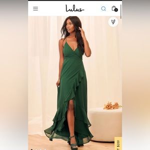 Forest green lulu’s bridesmaid dress size medium